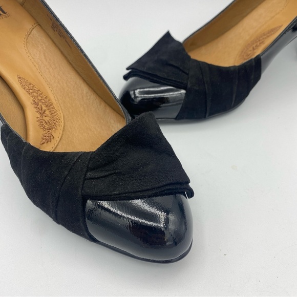 Sofft Braganca Black Patent Leather Heels with Bow, Size 9.5 - Picture 4 of 16